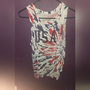 Patriotic USA Tie-Dye Tank Top